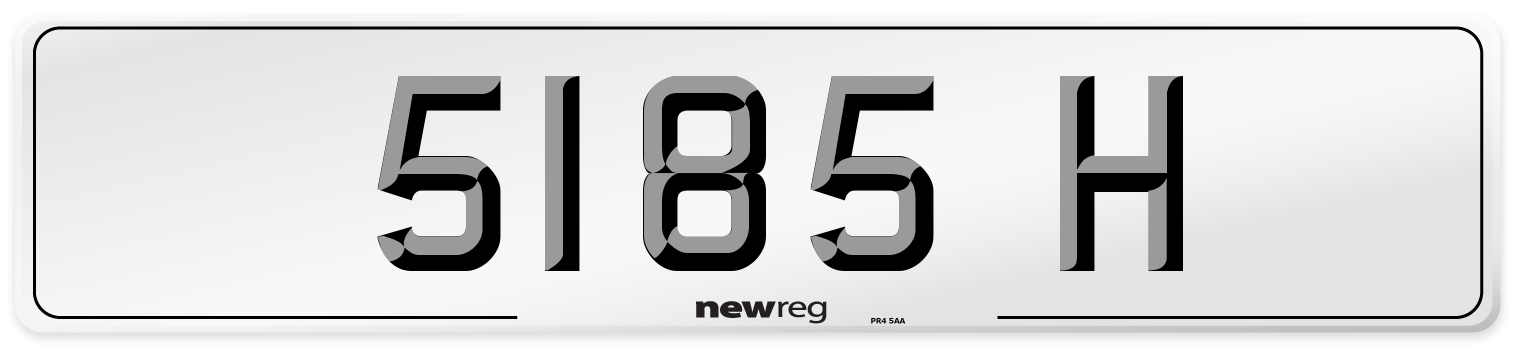 5185 H Number Plate from New Reg